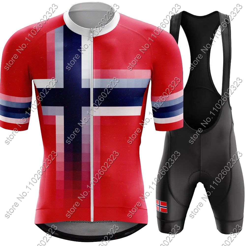 Cycling Community - 2024 Комплект футболок для велоспорта Норвегии,